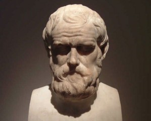 Busto del commediografo ateniese Aristofane