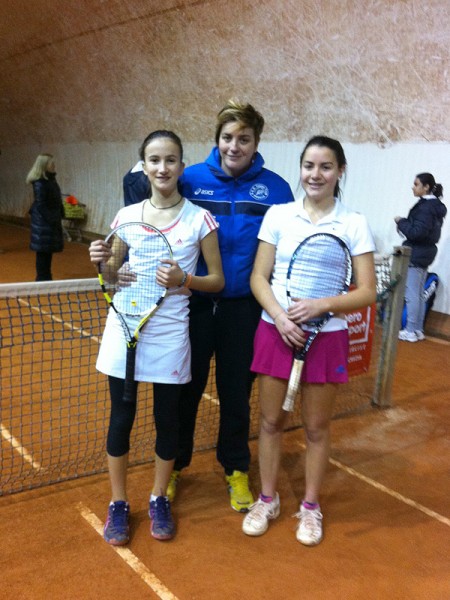 Elisa Mezzanotte, Claudia Oliva e Francesca Giuliani, del Tennis Team Senigallia