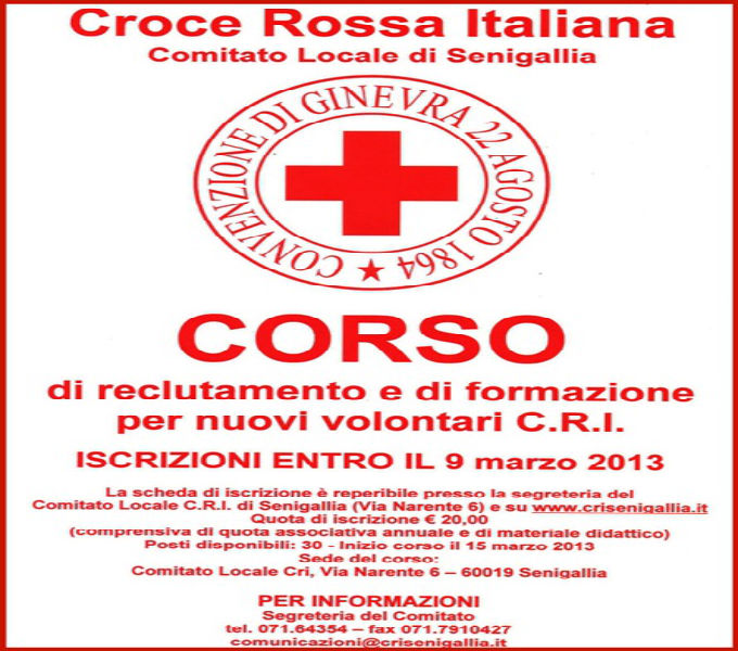 Volontari Croce Rossa, manifesto
