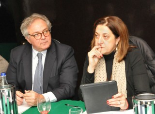 I presidenti Gian Mario Spacca (Marche) e Catiuscia Marini (Umbria) parlano della Ancona-Perugia
