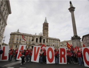 Una manifestazione per il lavoro in Italia