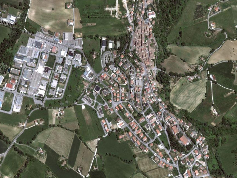 Serra de' Conti vista dal satellite