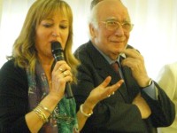 La dirigente dell' Istituto "Panzini" Maria Rosella Bitti con Giovanni Rana