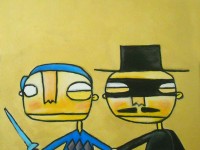 Autoritratto con Zorro, opera di Francesco Diotallevi