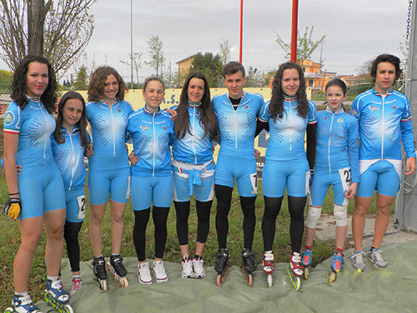 I ragazzi del Teamroller Senigallia ai campionati regionali di Civitanova Marche