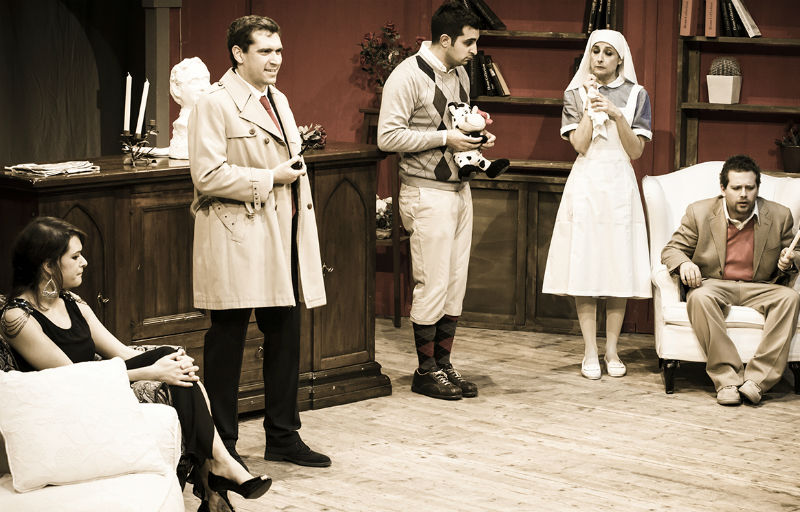 Un momento dello spettacolo "Il mistero dell'assassino misterioso"