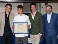 Mattia Casabianca e i docenti della scuola di cucina ALMA