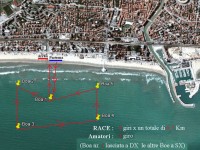 Percorso della gara SUP (Stand-Up Paddle) a Senigallia dell'8 e 9 giugno 2013