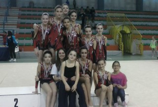 Le ginnaste della Polisportiva Senigallia a Falconara