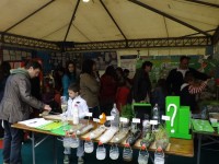Visitatori alla mostra degli alunni dell'Istituto Comprensivo di Corinaldo sugli elementi naturali a fosforo, la festa della scienza