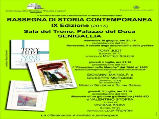Rassegna Storia Centro Mazziniano, manifesto 2013