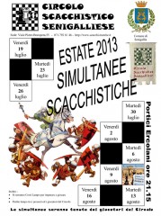 Simultaneee Scacchistiche Estate 2013, Senigallia
