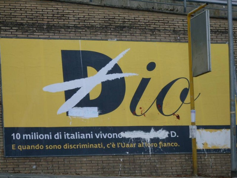'Dieci milioni di italiani vivono bene senza Dio'