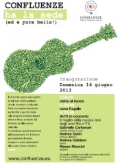 volantino per la nuova sede per l'Ass. Confluenze