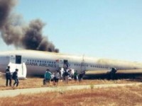 Boeing 777 schiantatosi a San Francisco -Foto Ansa