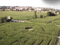 Il labirinto nel mais a Senigallia fotografato dall'alto