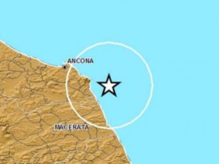Terremoto in Provincia di Ancona 17 luglio 2013, cartina epicentro