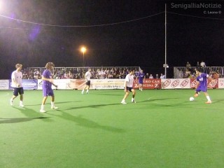 Una fase del secondo match del 18 luglio tra Rosticceria Portone e Food Service Corinaldo al 1° Città di Senigallia - Trofeo Prometeo