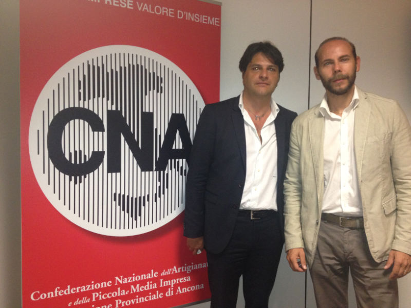 Antonio Bruno, Presidente Cna Ostra, con Massimiliano Santini, Segretario Cna di zona