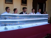 Il sindaco Mangialardi, il consigliere Romano e gli autori di "Senigallia velvet wi-fi" presentano il progetto