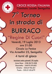 Locandina torneo di Burraco 2013 promosso dalla Croce Rossa Italiana