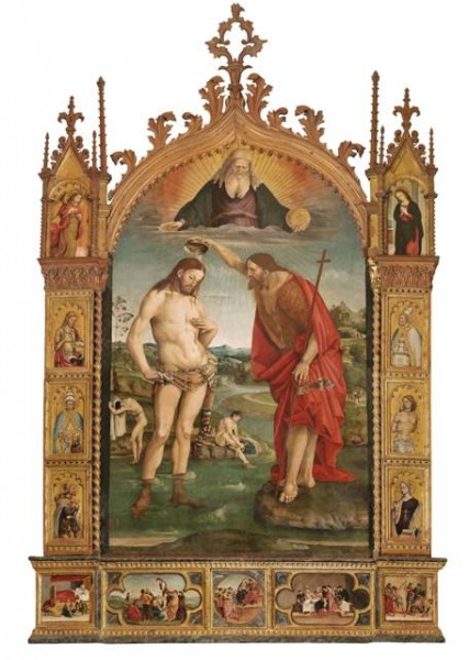 Il battesimo di Cristo, opera di Luca Signorelli