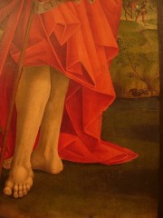 Il battesimo di Cristo, opera di Luca Signorelli (particolare)