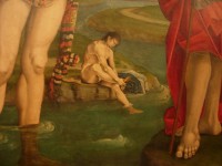 Il battesimo di Cristo, opera di Luca Signorelli (particolare)