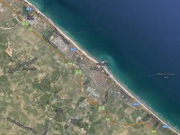 Senigallia: il tracciato della Statale Adriatica SS16 che prende il nome a nord del porto di Via Sanzio e a sud del porto di via Podesti
