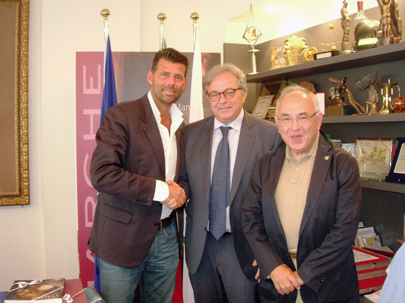 Maurizio Mangialardi, Gian Mario Spacca e Marcello Bedeschi