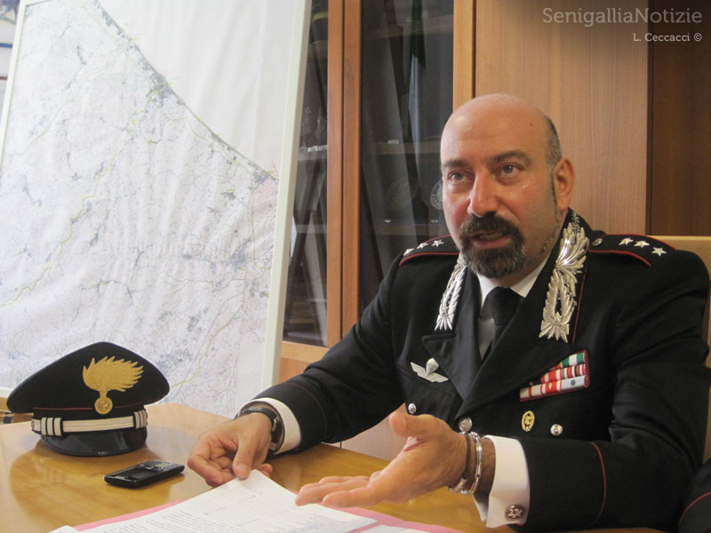 Il comandante dei Carabinieri di Senigallia, Lorenzo Marinaccio