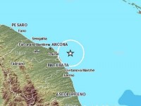 La mappa terremoto del 7 settembre a largo delle coste di Ancona
