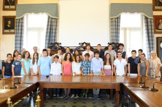 Gli studenti vincitori del premio Grandi 2013 a Corinaldo