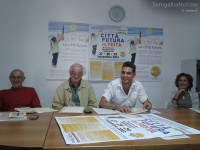 Da sx: Francesco Mancini, Ferdinando Salvioni, Stefano Canti e Francesca Paci presentano La Città Futura in Festa (IV edizione)