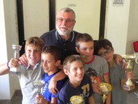 Membri del Circolo Scacchistico Senigalliese col Presidente Mario Pizzi