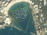 Il tracciato di una gara di nuoto in mare aperto