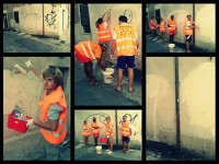 Operazione "muri puliti" in via Rodi a Senigallia