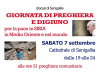 Volantino della preghiera per la pace in Siria