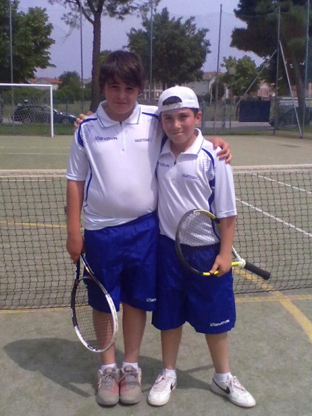 Matteo Mancini, portacolori della A.S.D. Senigallia Tennis Club, e Filippo Spurio