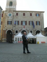 Alberto Bevilacqua a Senigallia nel 2004