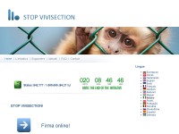 Home page del sito stopvivisection.eu
