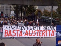 Arvultùra ad Ancona manifesta durante la visita di Enrico Letta