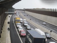 Lunga fila sull'A-14 a Senigallia