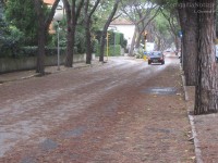 Maltempo, strade invase dai detriti: viale A. Garibaldi