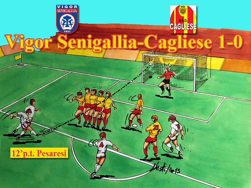 Il gol di Pesaresi contro la Cagliese visto da Massimo Nesti (www.nvart.it)