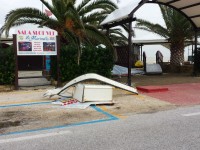 Danni negli stabilimenti a Marzocca di Senigallia