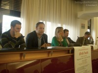 Presentazione della Giornata Panziniana a Senigallia: da sx, Chiappetti, Maddamma, Bitti, D'Emilio e Nardini