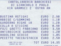 Lo scontrino 'incriminato'