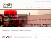 L'homepage del sito della Casa della Gioventù