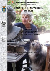 Il manifesto del premio La Sciabica 2013 a Giò Fiorenzi